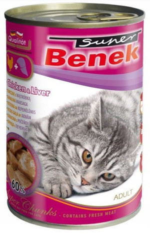 Super Benek Kot Kurczak Z Watróbką Chunks 415g