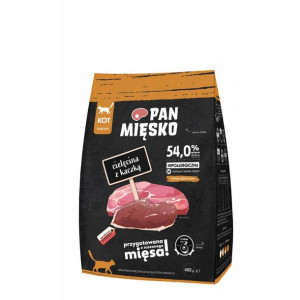 Pan Mięsko Kot Cielęcina Kaczka M Odkłaczająca400g