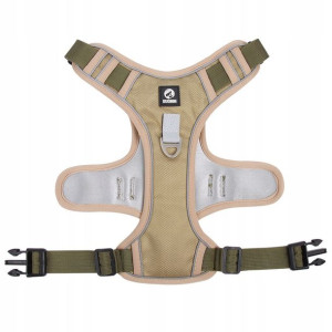 Szelki Dla Psa Mocne Odblaskowe Kolor Khaki M 16kg