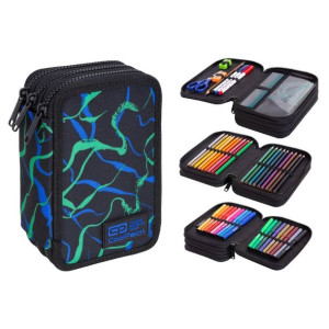 Coolpack Piórnik Trzykomorowy Wyposażony Green