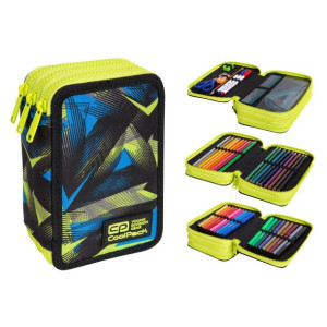 Coolpack Piórnik Trzykomorowy Wyposażony Square
