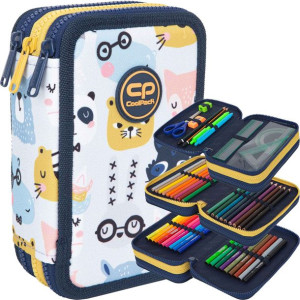 Coolpack Piórnik Trzykomorowy Wyposażenie Kotki