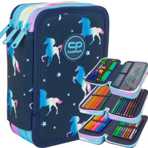 Coolpack Piórnik Trzykomorowy Wyposażenie Unicorn