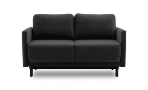 ADAMS LAYA Sofa 2-osobowa pianka + sprężyna falista czarny