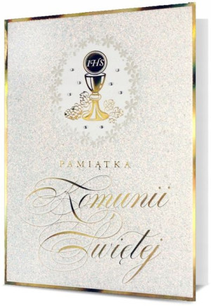 Kartka Na Komunię Pamiątka Komunii Świętej Duża
