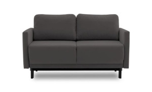 ADAMS LAYA Sofa 2-osobowa pianka + sprężyna falista ciemny szary