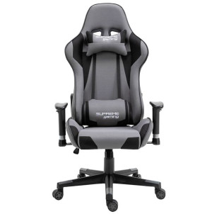 Fotel Gamingowy z Tkaniny PlayMaker szaro/czarny PlayMaker z regulacją podł