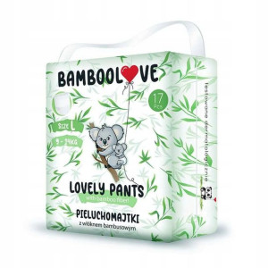 Pieluchomajtki z Włóknem Bambusowym 9-14 kg 17szt