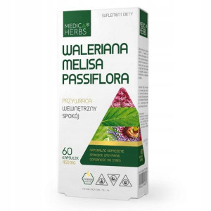 Waleriana Melisa Passiflora 450mg 60Kaps Medica