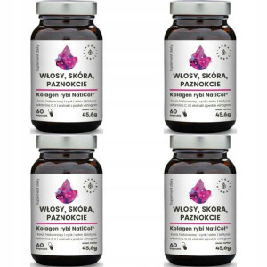 4x Kolagen Rybi NatiCol 180 Kapsułek Aura Herbals