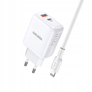 Ładowarka Sieciowa (PD 30W USB typ C + QC3.0 USB)