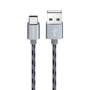 Borofone Kabel BX24 Ring Current - USB na Typ C - 3A 1 metr szary