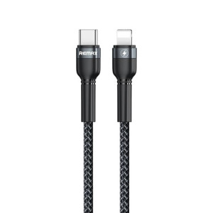 REMAX Kabel Jany RC-171 - Typ C na Lightning - PD 20W 1 metr Czarny