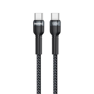 REMAX Kabel Jany RC-172 - Typ C na Typ C - PD 100W 1 metr Czarny