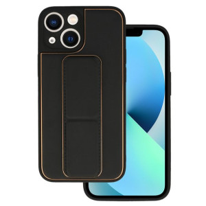 TEL PROTECT Leather Luxury Stand Case do Iphone 13 Mini Czarny