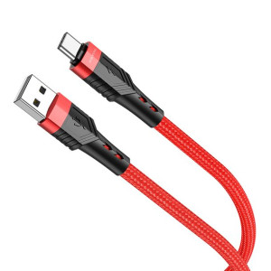 Borofone Kabel BU35 Influence - USB na Type C - 3A 1,2 metra czerwony