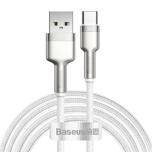 Baseus Kabel Cafule Metal - USB na Typ C - 66W 2 metry (CAKF000202) biały