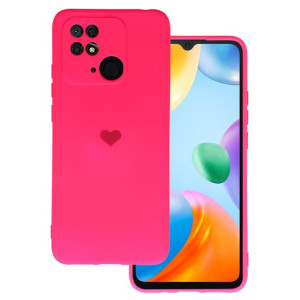Vennus Silicone Heart Case do Xiaomi Redmi 10C wzór 1 fuksja