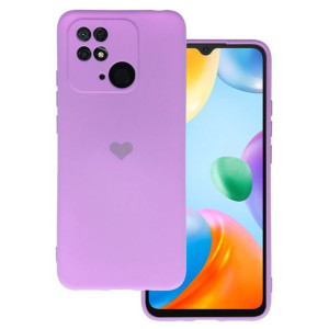Vennus Silicone Heart Case do Xiaomi Redmi 10C wzór 1 fioletowy
