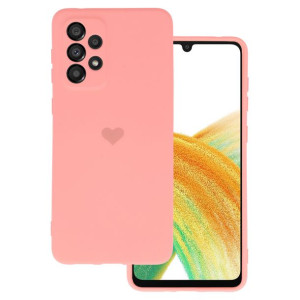 Vennus Silicone Heart Case do Samsung Galaxy A13 4G wzór 1 różowy