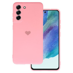 Vennus Silicone Heart Case do Samsung Galaxy S21 FE wzór 1 różowy
