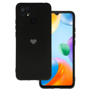 Vennus Silicone Heart Case do Xiaomi Redmi 10C wzór 1 czarny