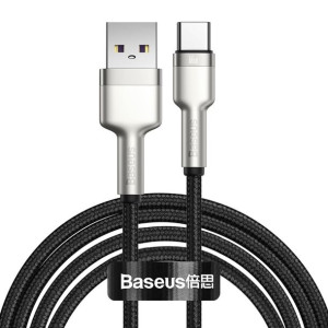 Baseus Kabel Cafule Metal - USB na Typ C - 66W 2 metry (CAKF000201) czarny