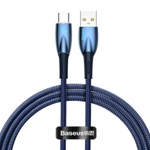 Baseus Kabel Glimmer - USB na Typ C - 100W 1 metr (CADH000403) niebieski