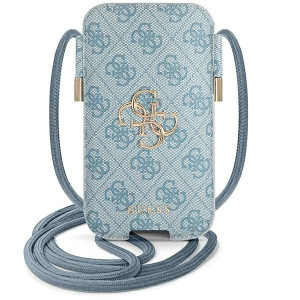 Oryginalna Torebka GUESS 4G Big Metal Logo GUPHL4GMGBL 6,7 cali niebieska