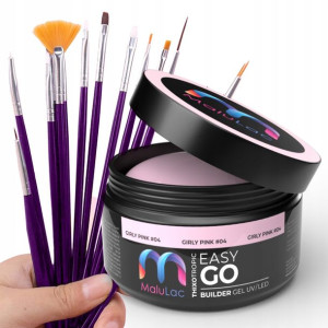 Zestaw żel gel MaluLac 45g + pędzelki do paznokci