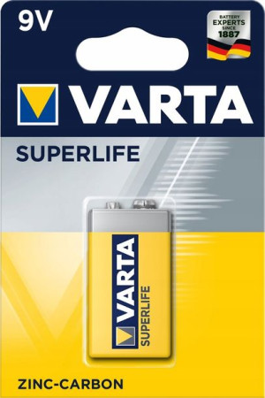 Bateria cynkowo-węglowe VARTA Superlife 9V 6F22 (Z
