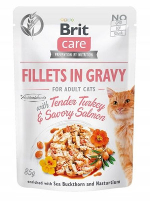 Brit Care Cat Fillets In Gravy Turkey&Salmon 8