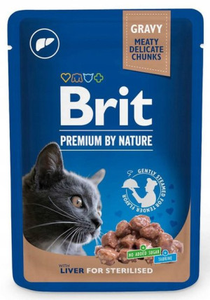 Brit Cat Pouches LIVER FOR Sterilized 100g