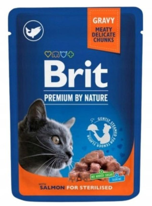 Brit Cat Pouches Salmon FOR Sterilized 100g