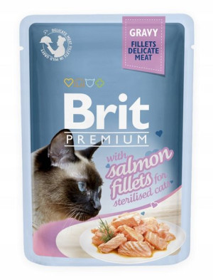 Brit Premium Cat Gravy Sterilised Fillets Salmon 8
