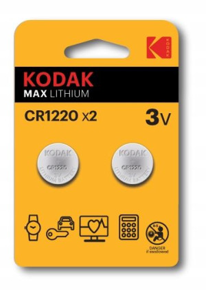 Kodak Baterie Litowe Max Cr 1220 Blister X 2 Szt.