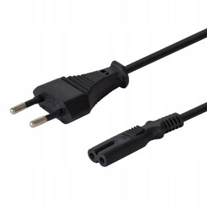Kabel SAVIO CL-100 (2-Pin F - Euro M; 1,8m; kolor