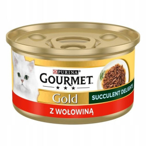 Purina GOURMET GOLD Succulent Delights Wołowina 85