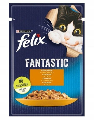 PURINA Felix Fantastic: kurczak - mokra karma dla