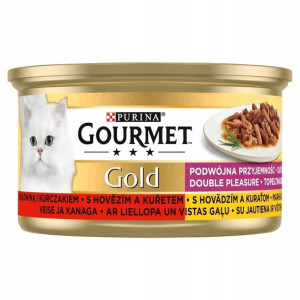 Purina Gourmet Gold Wołowina z kurczakiem mix kawa