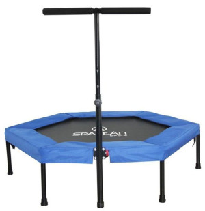 trampolina sześciokątna fitness z uchwytem o śr.136 cm