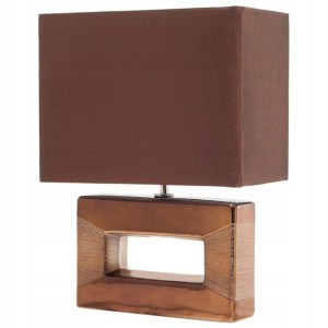 Lampka Nocna Porcelanowa Brązowa Onyx Lumarko!