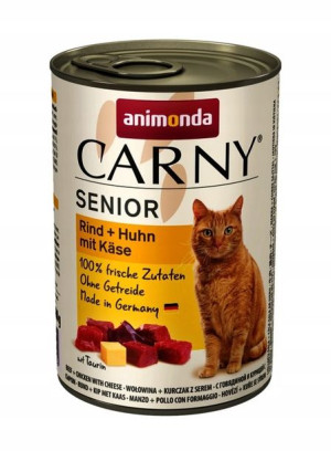 ANIMONDA Carny Senior smak: wołowina, kurczak z se