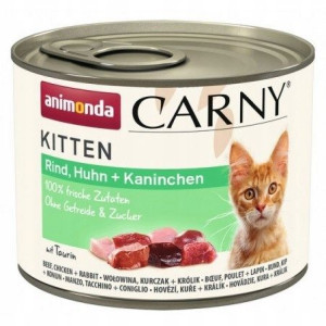 ANIMONDA Carny Kitten smak: wołowina, kurczak i kr