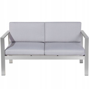 Sofa Ogrodowa 2-osobowa Jasnoszara Salerno Lumarko