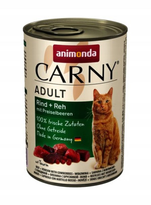 ANIMONDA Carny Adult smak: wołowina, sarnina z bor