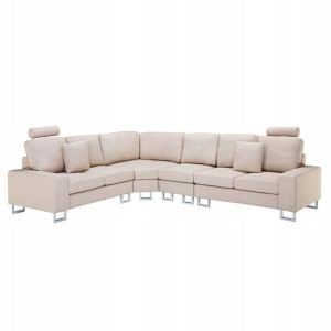 Sofa Narożna Prawostronna Beżowa Stockholm Lumarko