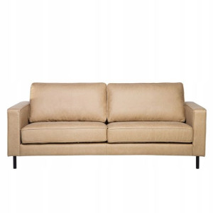Sofa 3-osobowa Ekoskóra Beżowa Savalen Lumarko!