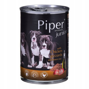 Dolina Noteci PIPER Junior Żołądki kur i ryż 400g