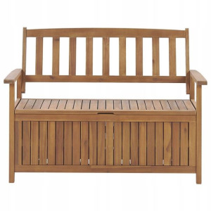 Ławka Ogrodowa 120 Cm Drewniana Z Pojemnikiem Sova